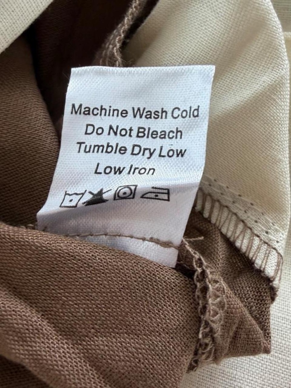 NWT TUCKERNUCK Mocha and Cream Cotton Linen Izzie Dress - Picture 7 of 8